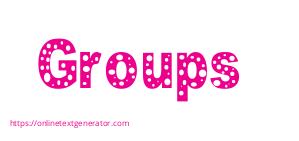 Groups 
