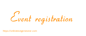 Event registration