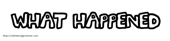 WHAT HAPPENED