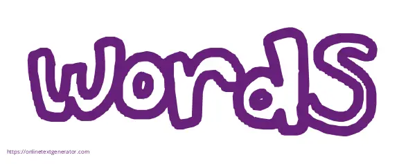 words