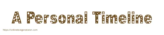 A Personal Timeline