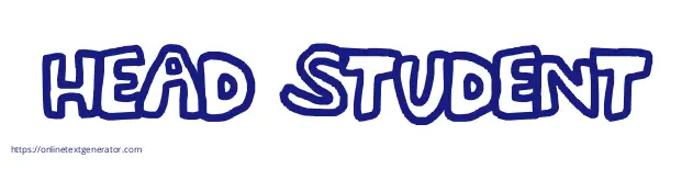 HEAD STUDENT