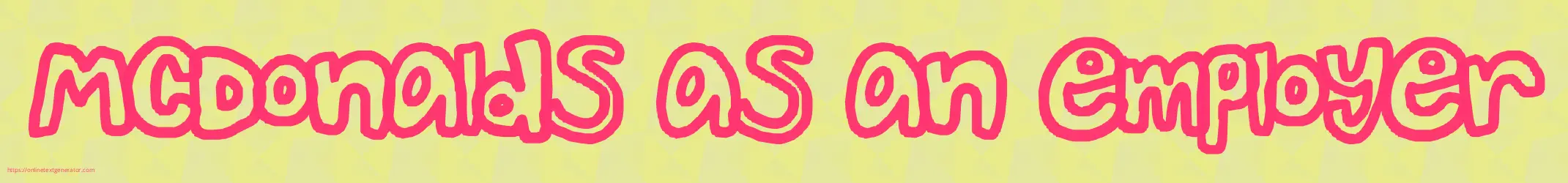 McDonalds as an employer