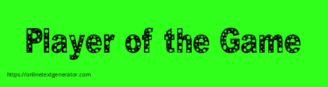 Player of the Game