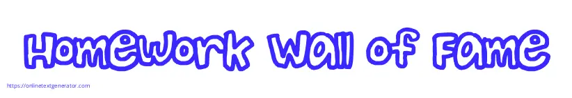 Homework Wall of Fame